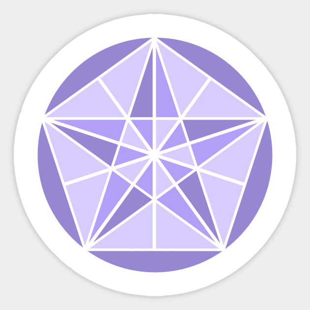 Purple Crystal Star Sticker by Crystal Star Creations